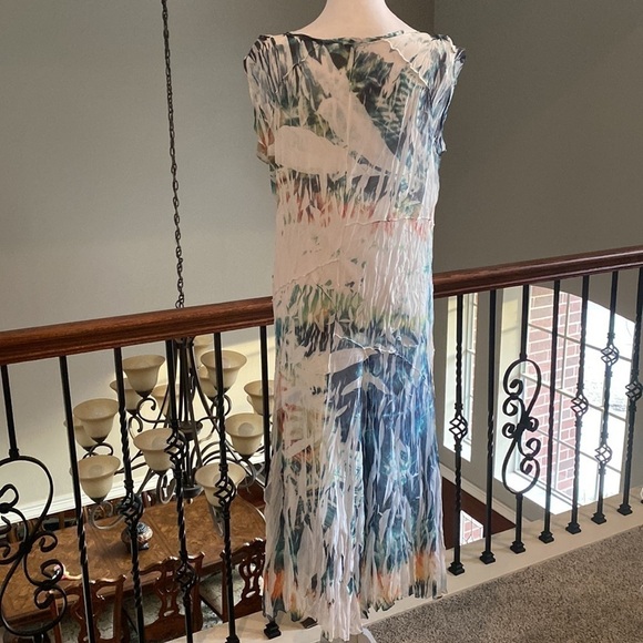 Reba White Sleeveless Bohemian Boho Midi Dress size L - Picture 5 of 10